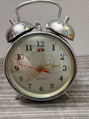 Westclox Classic Silver Twin Bell Alarm Clock